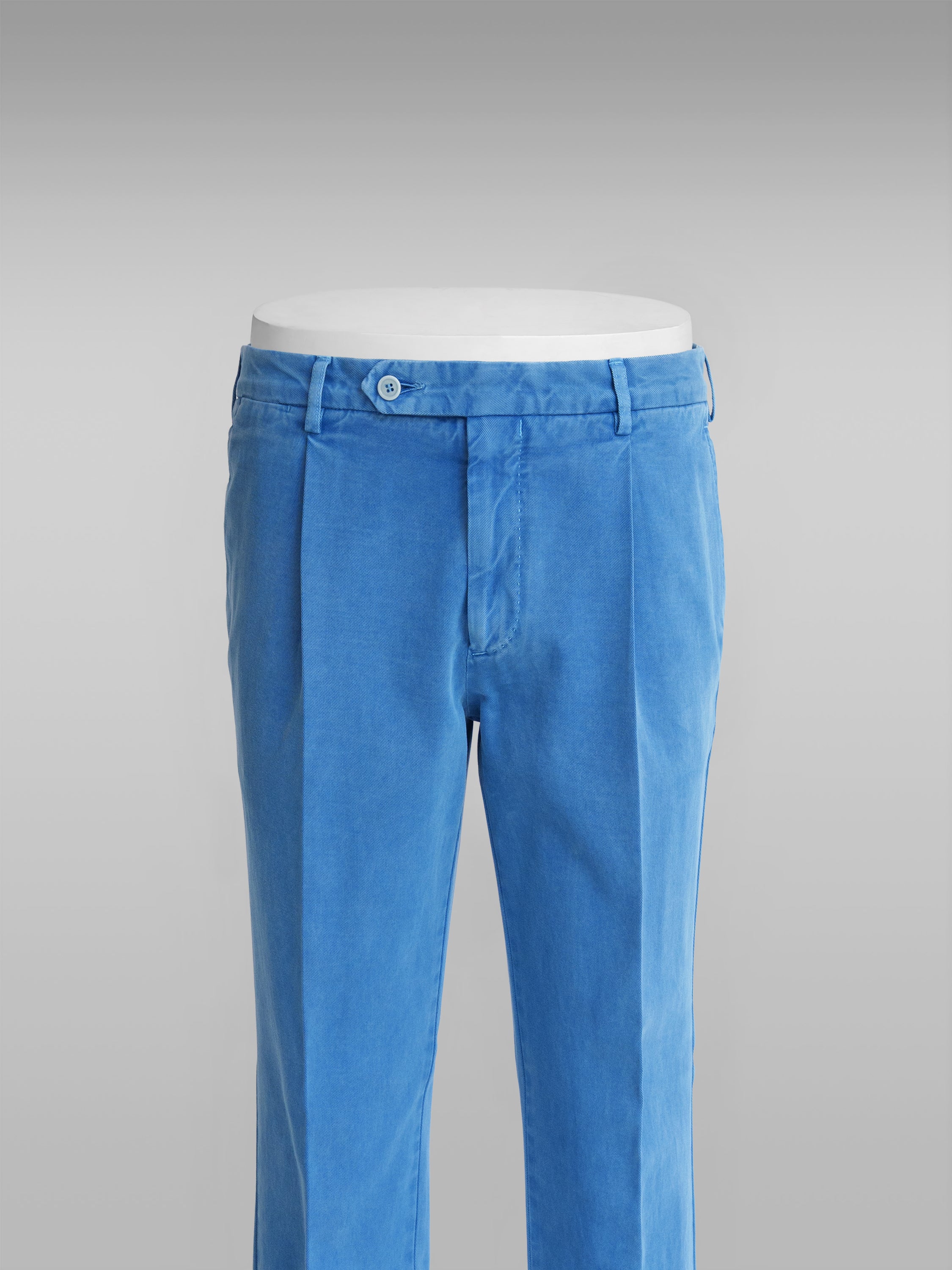 Pantaloni sportivi in cotone e cashmere blu oceano a 1 piega